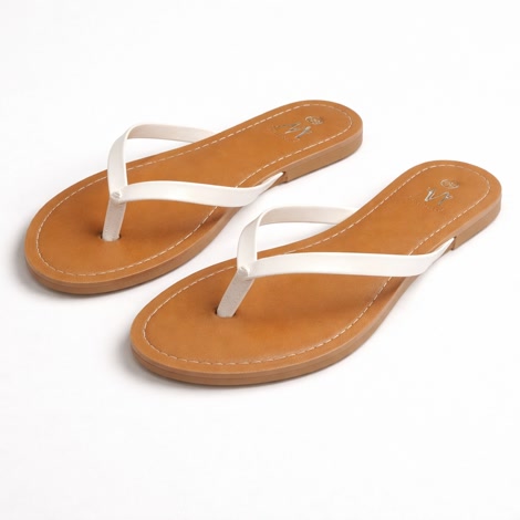 Produktbild 3 på Aten - Brun & Vit flip-flops i storlek 41