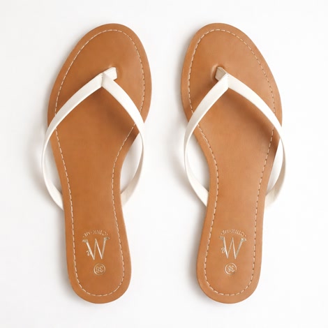 Produktbild 4 på Aten - Brun & Vit flip-flops i storlek 41
