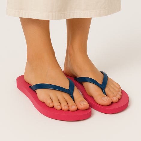 Produktbild 2 på Banjul - Rosa & Blå flip-flops i storlek 37