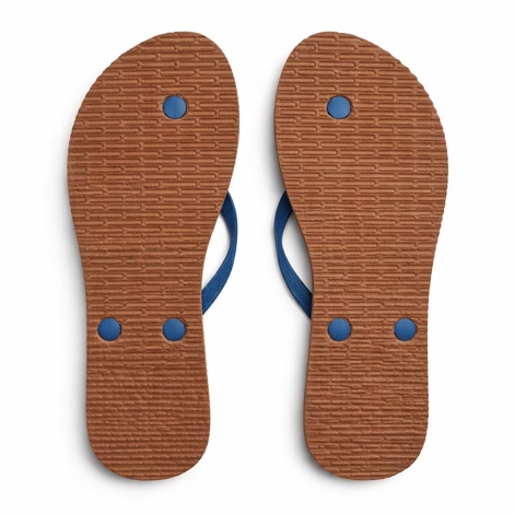 Produktbild 5 på Barcelona - Vit & Blå flip-flops i storlek 37/38