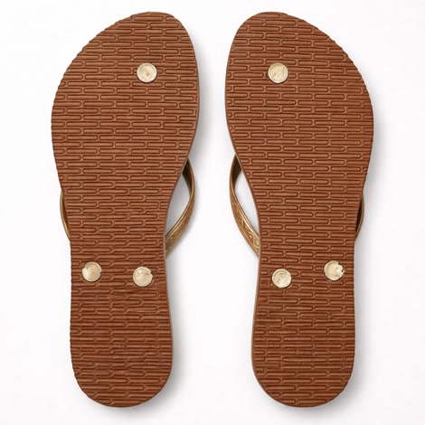 Produktbild 5 på Barcelona - Vit & Guld flip-flops i storlek 39/40