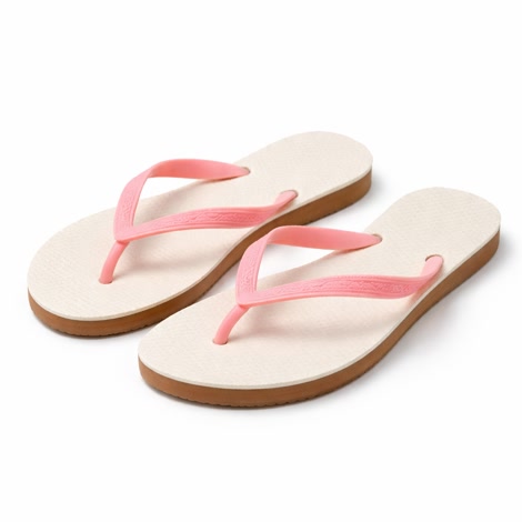 Produktbild 3 på Barcelona - Vit & Rosa flip-flops i storlek 37/38