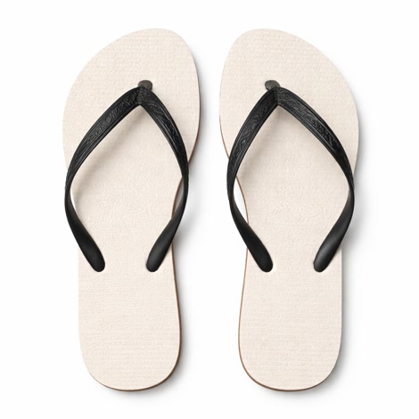 Produktbild 4 på Barcelona - Vit & Svart flip-flops i storlek 37/38