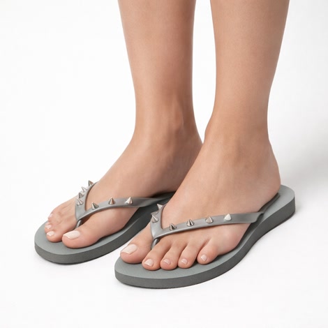 Produktbild 2 på Berlin - Grå & Silver flip-flops i storlek 37/38