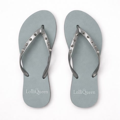 Produktbild 4 på Berlin - Grå & Silver flip-flops i storlek 37/38