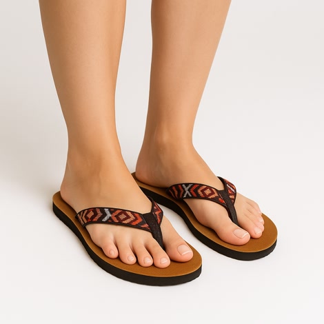 Produktbild 2 på Lima - Brun & Svart flip-flops i storlek 38/39