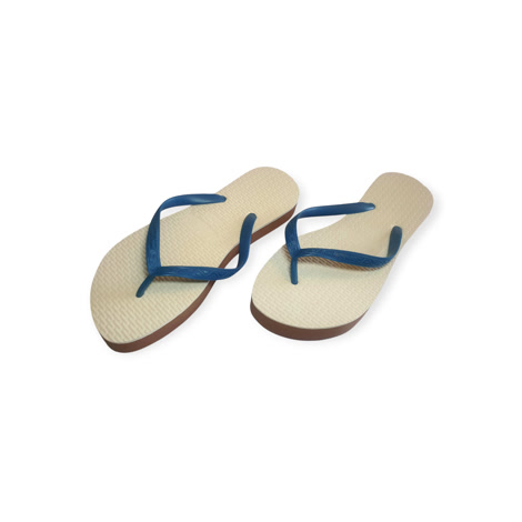 Produktbild 3 på Madrid - Vit & Blå flip-flops i storlek 39/40