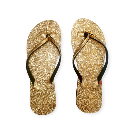 Produktbild 5 på Monaco - Guld flip-flops i storlek 38/39