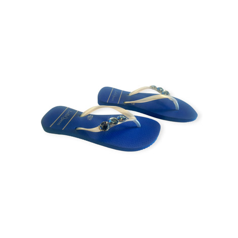 Produktbild 4 på Santorini - Blå & Silver flip-flops i storlek 37/38