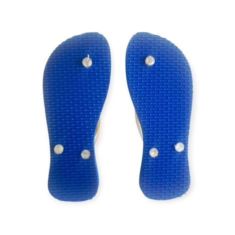 Produktbild 6 på Santorini - Blå & Silver flip-flops i storlek 37/38