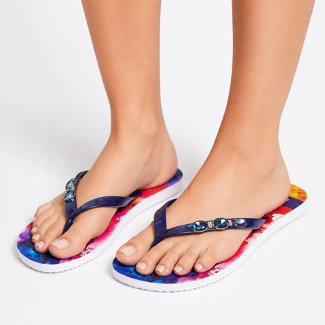 Produktbild 2 på Santorini - Röd & Blå flip-flops i storlek 37/38