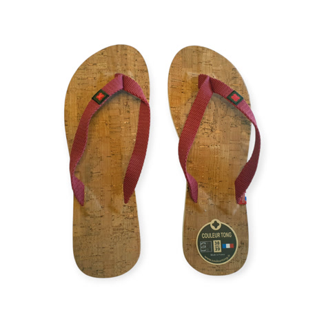 Produktbild 5 på Valencia - Beige & Röd flip-flops i storlek 38/39