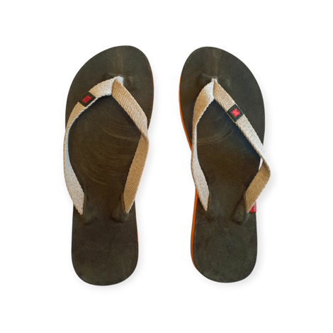 Produktbild 5 på Valencia - Grön & Beige flip-flops i storlek 38/39